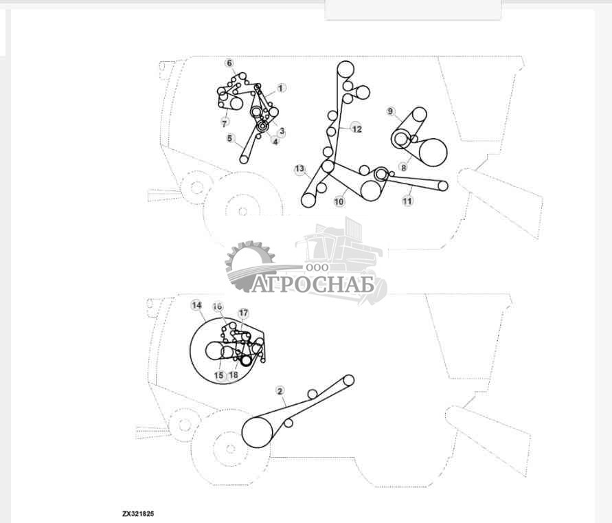 Ремни привода, правые 